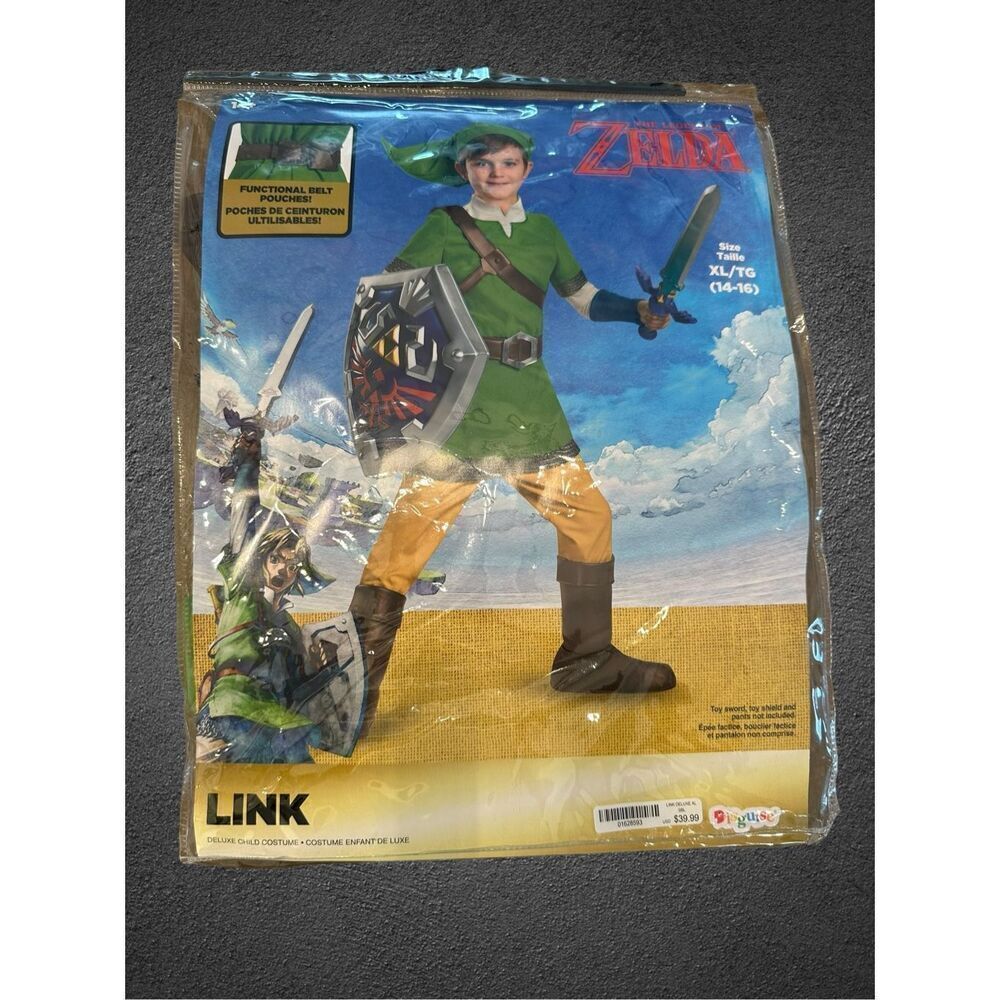 Link classic costume Childs XL 14-16 Zelda Halloween